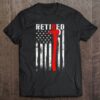 Retired Firefighter Thin Red Line Axe American Flag Fireman