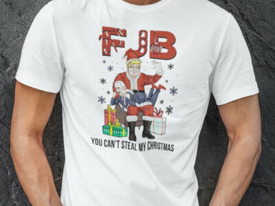 FJB You Can‘t Steal My Christmas Shirt Santa Trump Slaps Biden