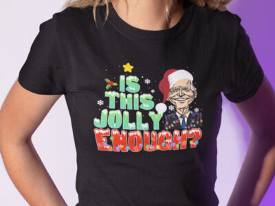 Santa Joe Biden light Is This Jolly Enough Christmas Shirt