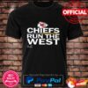 Chiefs run the west shirt Kansas city Chiefs red 2021 afc west division champions trophy shirt