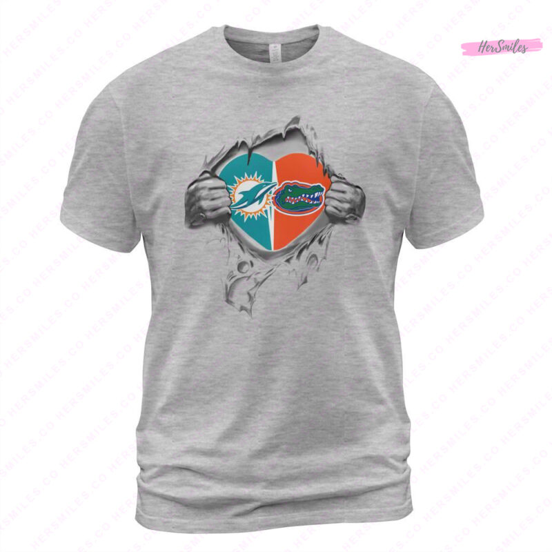Dolphins & Gators In My Heart Shirt