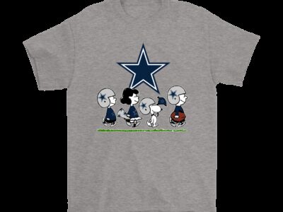 Peanuts Snoopy Football Team With The Dallas Cowboys NFL Shirts