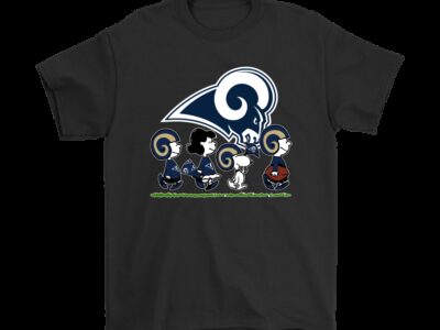 Peanuts Snoopy Football Team With The Los Angeles Rams NFL Shirts