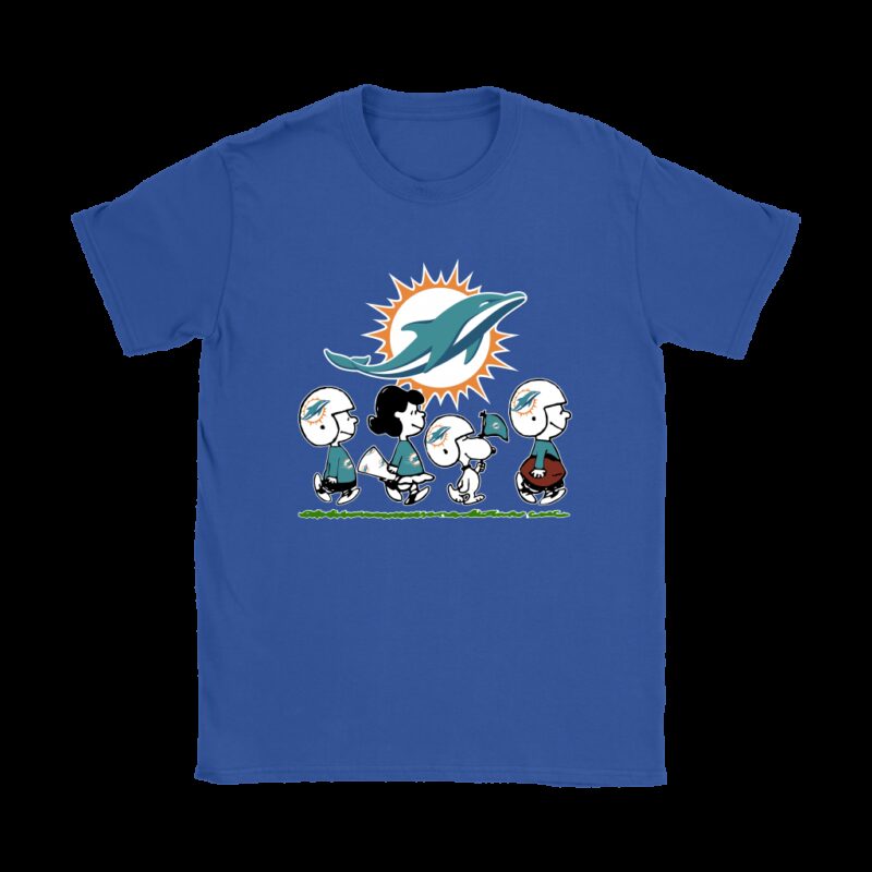 Peanuts Snoopy Football Team With The Miami Dolphins NFL Shirts