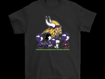 Peanuts Snoopy Football Team With The Minnesota Vikings NFL Shirts