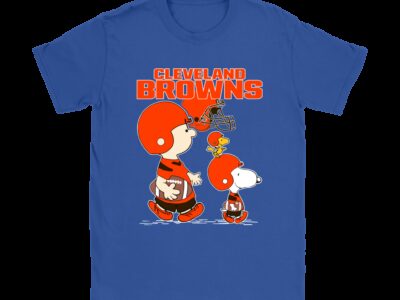 Cleveland Browns Lets Play Football Together Snoopy NFL Shirts