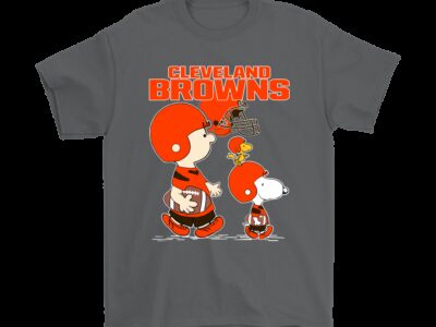 Cleveland Browns Lets Play Football Together Snoopy NFL Shirts