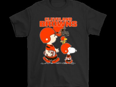Cleveland Browns Lets Play Football Together Snoopy NFL Shirts