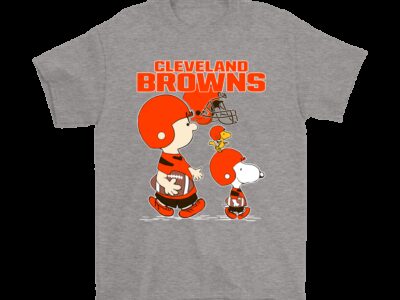 Cleveland Browns Lets Play Football Together Snoopy NFL Shirts
