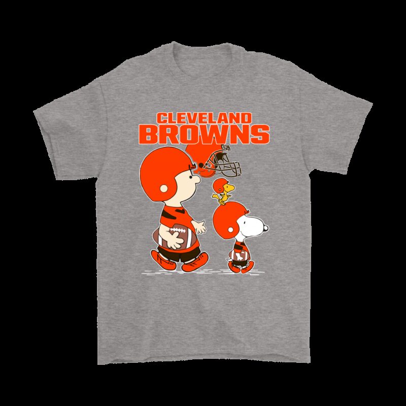 Cleveland Browns Lets Play Football Together Snoopy NFL Shirts