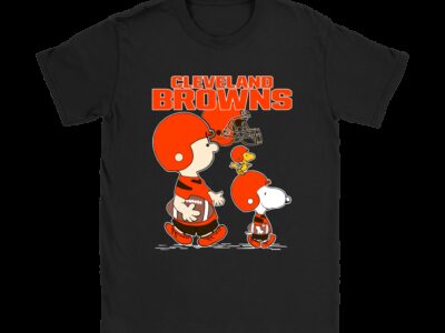Cleveland Browns Lets Play Football Together Snoopy NFL Shirts