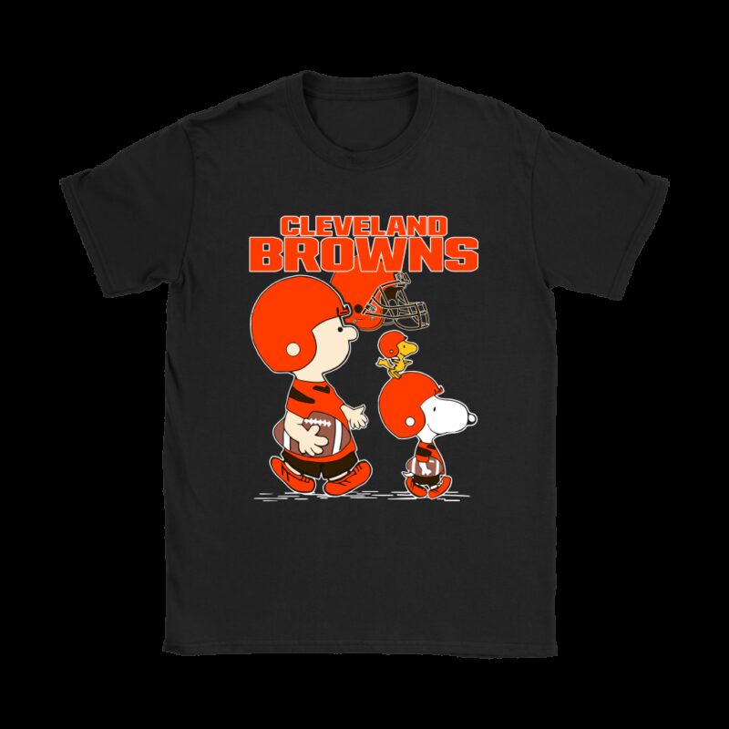 Cleveland Browns Lets Play Football Together Snoopy NFL Shirts