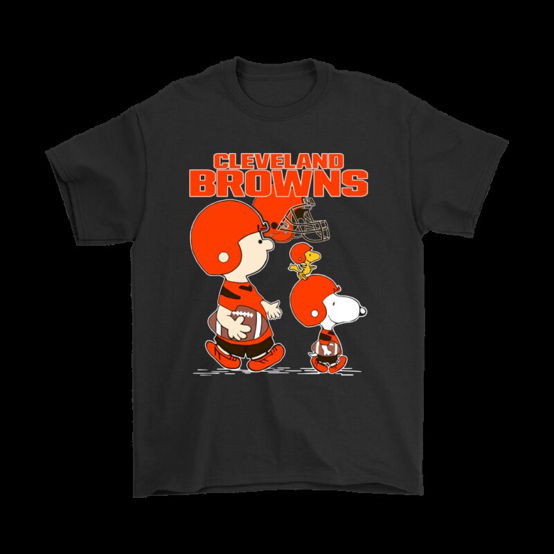 Cleveland Browns Lets Play Football Together Snoopy NFL Shirts