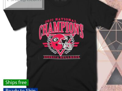 Georgia Bulldogs Champion College Football Playoff 2021 National Champions Helmet T-shirt