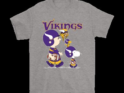 Minnesota Vikings Lets Play Football Together Snoopy NFL Shirts
