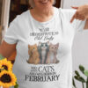 Never Underestimate An Old Lady Loves Cat And Born In February Shirt
