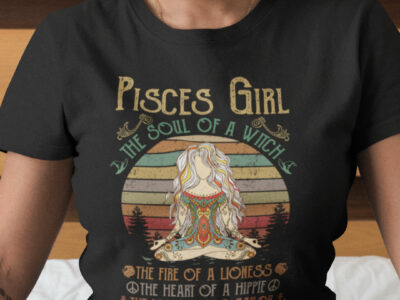 Yoga Pisces Girl Shirt The Soul Of A Witch Vintage