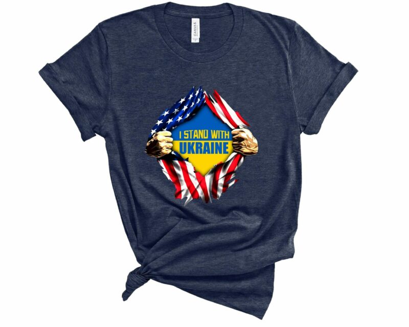I Stand With Ukraine Superman American T-shirt