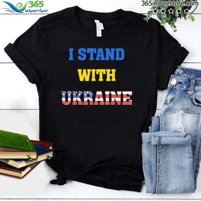 I Stand With Ukraine USA Support Peace and Save Ukraine Tee Shirt