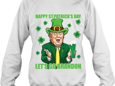 Official Let‘s Go Shamrock Brandon Happy St Patrick Day Trump Beer Shirt