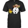 Cute Snoopy WoodStock Floral Flower Shirt