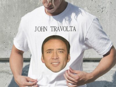 Funny Nicolas Cage Ryan Reynolds John Travolta Shirt
