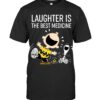 Funny Snoopy Charlie Brown Laughter Is The Best Medicine Shirt