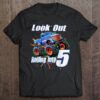 Kids 5 Years Old 5Th Birthday Boy Monster Truck Car