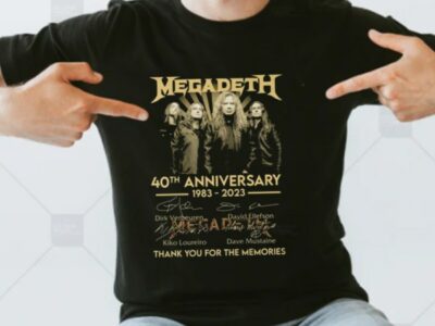 Megadeth 40th Anniversary 1983 2023 Dirk Verbeuren David Ellefson Signatures Classic T-Shirt