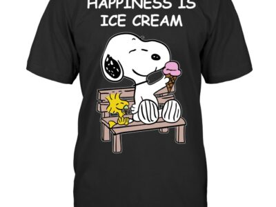 Woodstock Snoopy Happiness Is Ice Cream Shirt