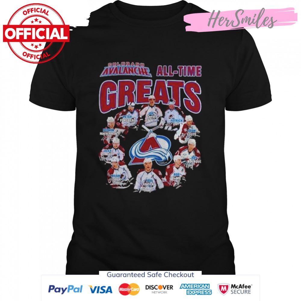 Colorado Avalanche all time greats signatures shirt