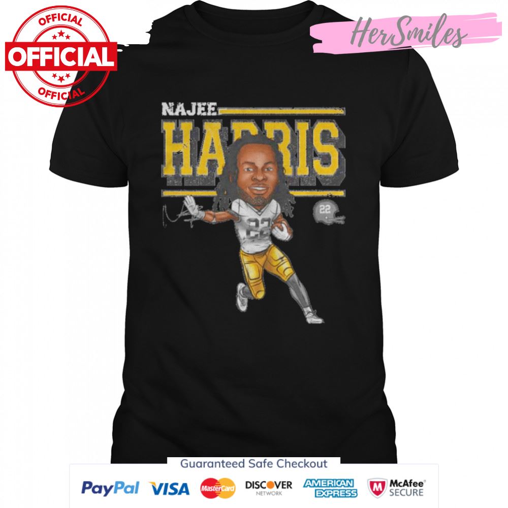 Najee Harris Pittsburgh Cartoon Football Signatures Shirt
