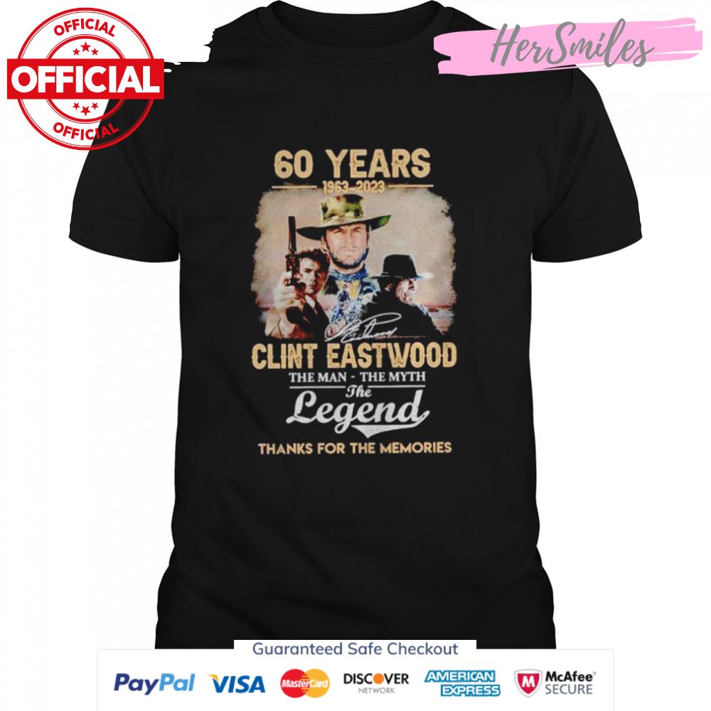 60 Years 1963-2023 Clint Eastwood The Man The Myth The Legend signature shirt