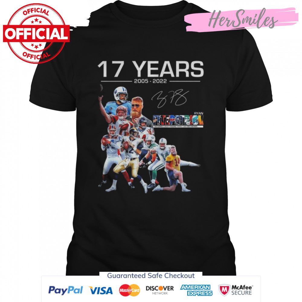 17 Years 1005 2022 Ryan Fitzpatrick Player Signature Shirt