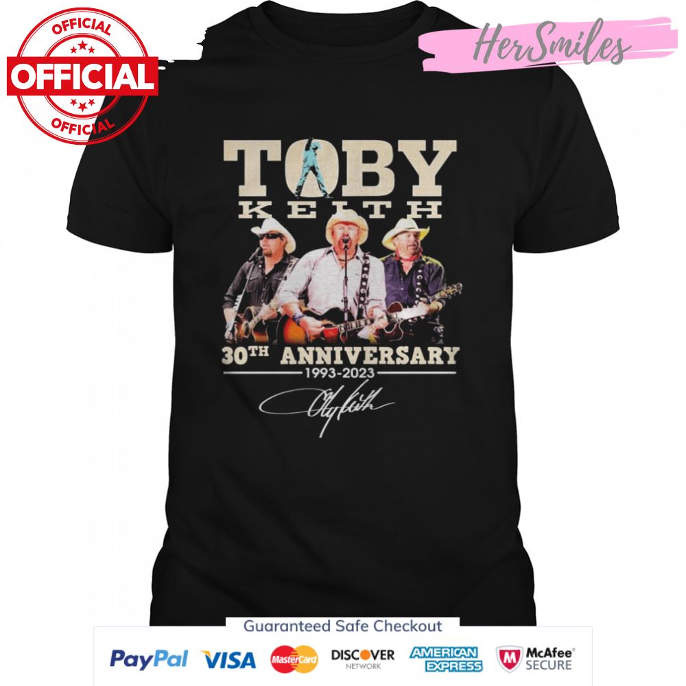 Toby Keith 30th Anniversary 1993 2023 Signatures Shirt