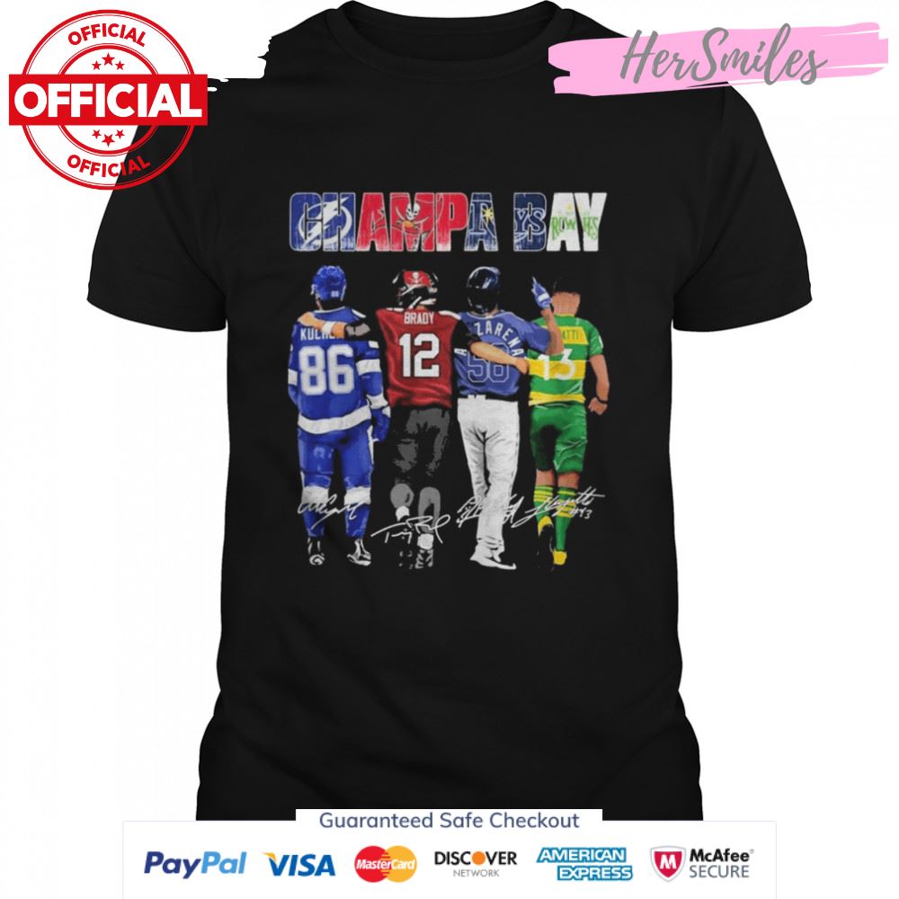 Champa Bay Sports Teams Signatures Shirt