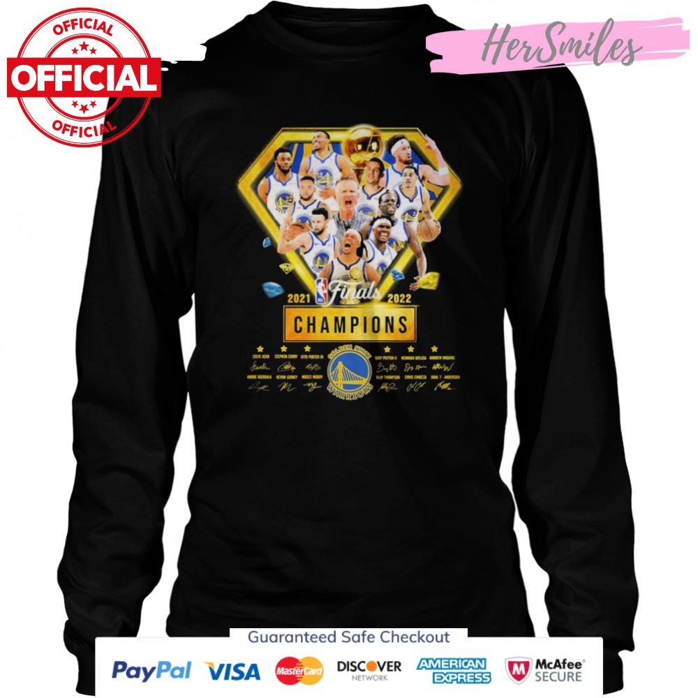2021-2022 NBA Finals Champions Golden State Warriors Team Signatures Shirt 2021-2022 NBA Finals Champions Golden State Warriors Team Signatures Shirt