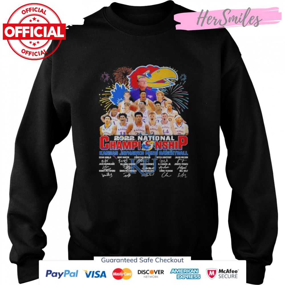 2022 National Championship Kansas Jayhawks Men’s Basketball All Player Signatures T-Shirt 2022 National Championship Kansas Jayhawks Men’s Basketball All Player Signatures T-Shirt