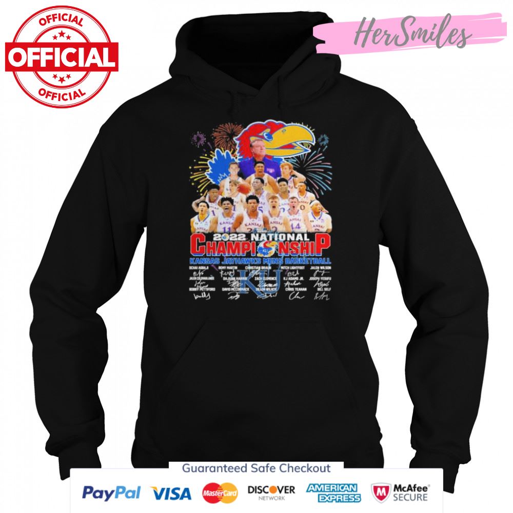 2022 National Championship Kansas Jayhawks Men’s Basketball All Player Signatures T-Shirt 2022 National Championship Kansas Jayhawks Men’s Basketball All Player Signatures T-Shirt