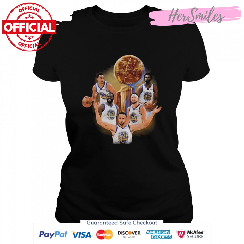 2022 NBA Finals Champions Warriors Basketball Team Signatures Shirt