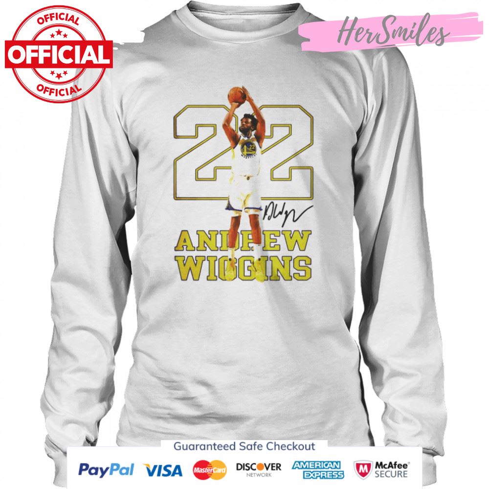 22 Andrew Wiggins Golden State Warriors signature shirt 22 Andrew Wiggins Golden State Warriors signature shirt
