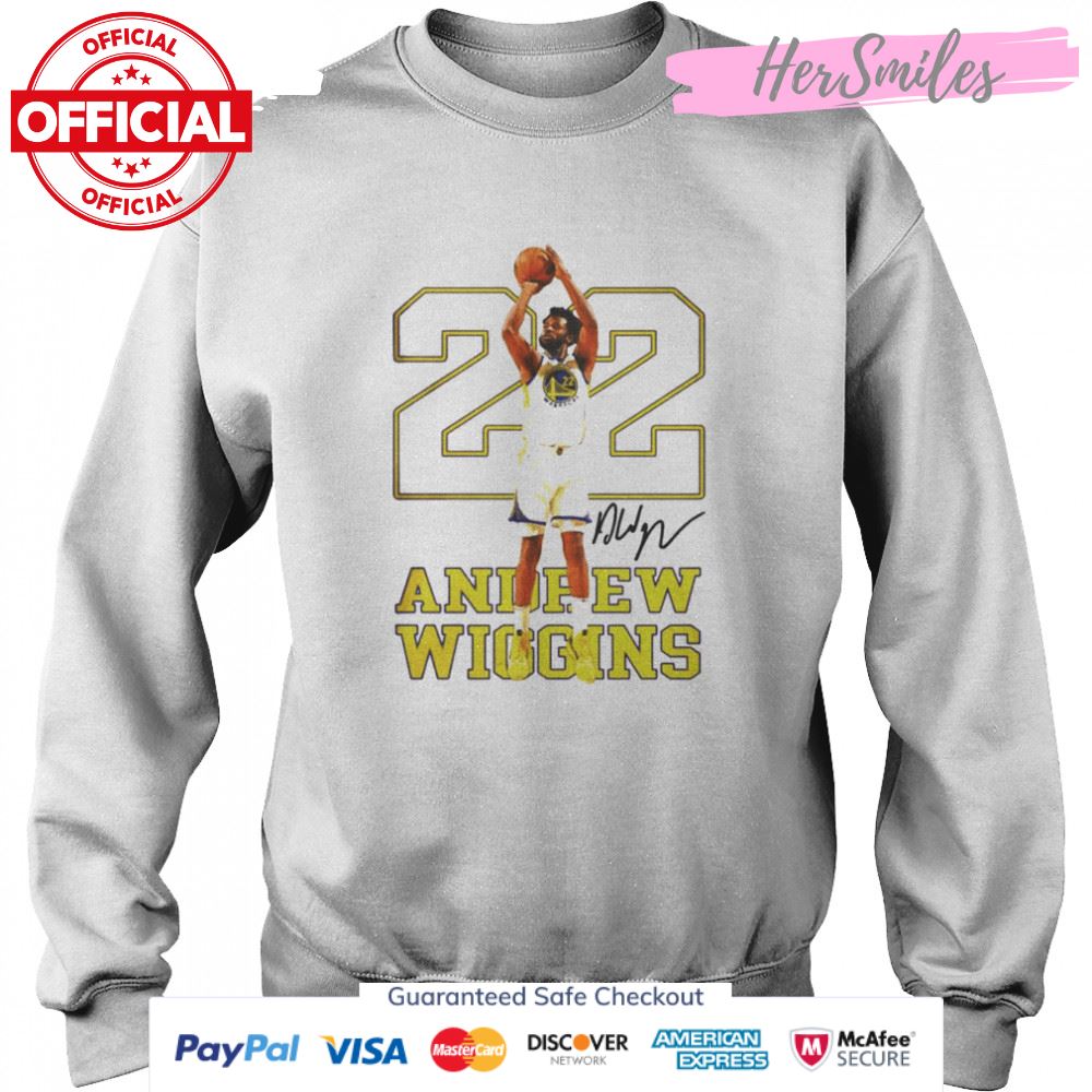 22 Andrew Wiggins Golden State Warriors signature shirt 22 Andrew Wiggins Golden State Warriors signature shirt