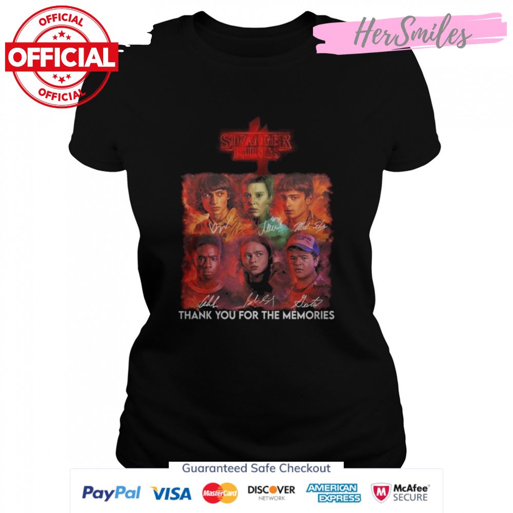 Stranger Things 2022 thank you for the memories signatures shirt