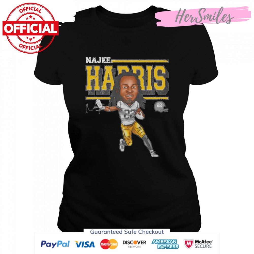 Najee Harris Pittsburgh Cartoon Football Signatures Shirt