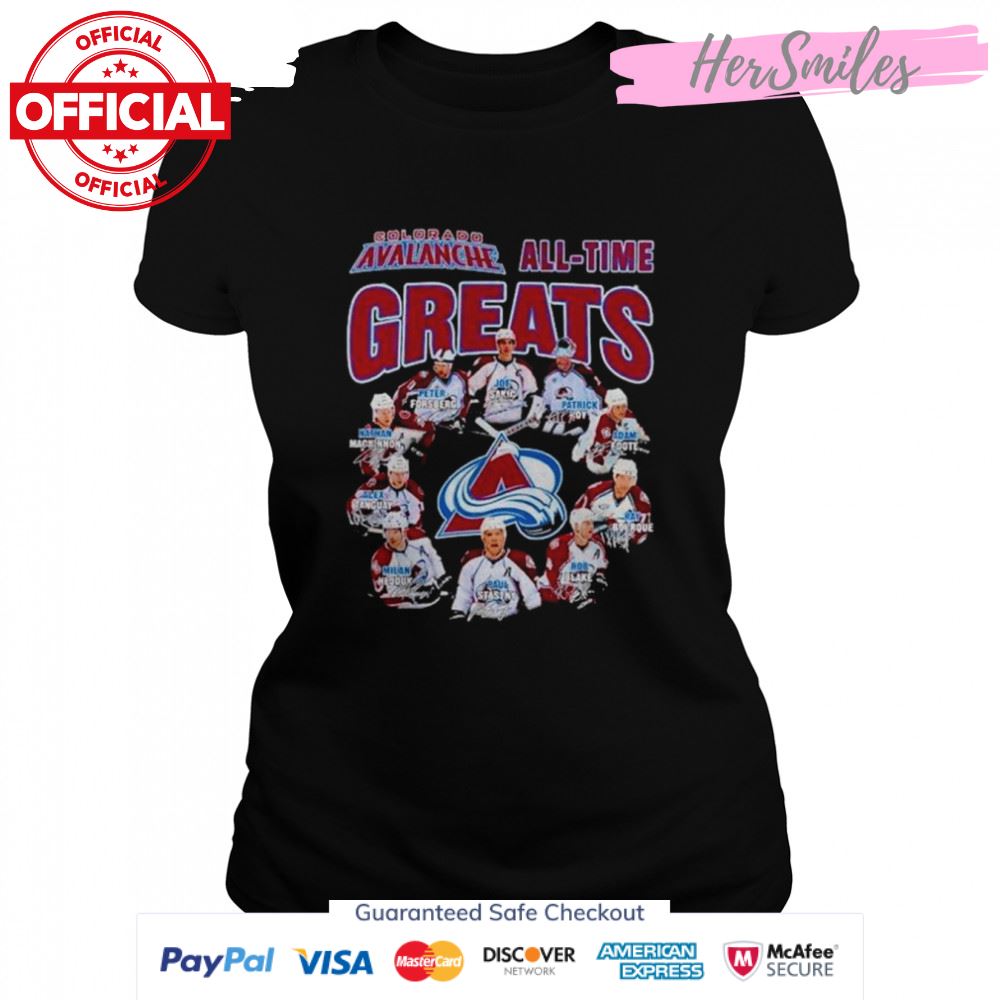 Colorado Avalanche all time greats signatures shirt