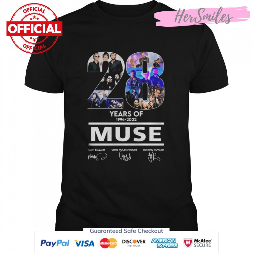 28 Years Of Muse 1994-2022 Signatures Shirt