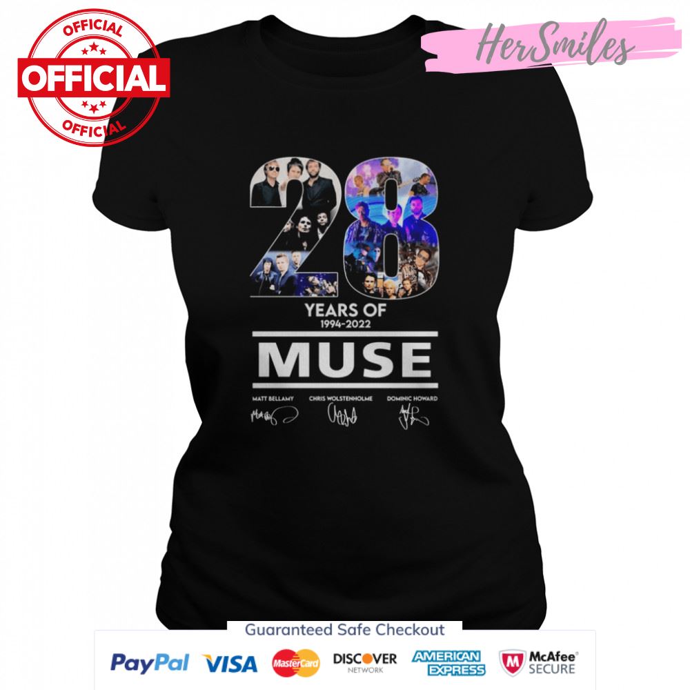 28 Years Of Muse 1994-2022 Signatures Shirt