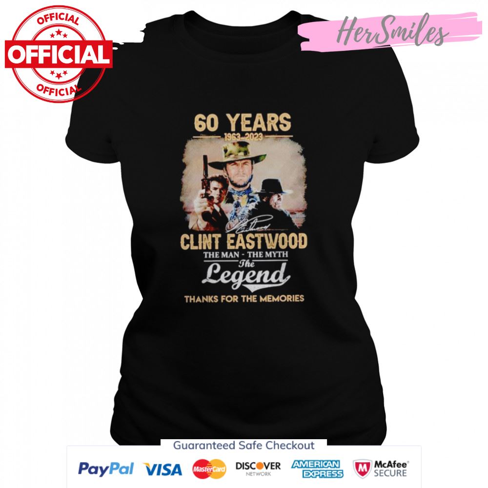 60 Years 1963-2023 Clint Eastwood The Man The Myth The Legend signature shirt