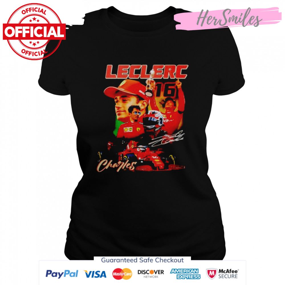 Charles Leclerc Driver Racing Championship Formula Racing signature shirt