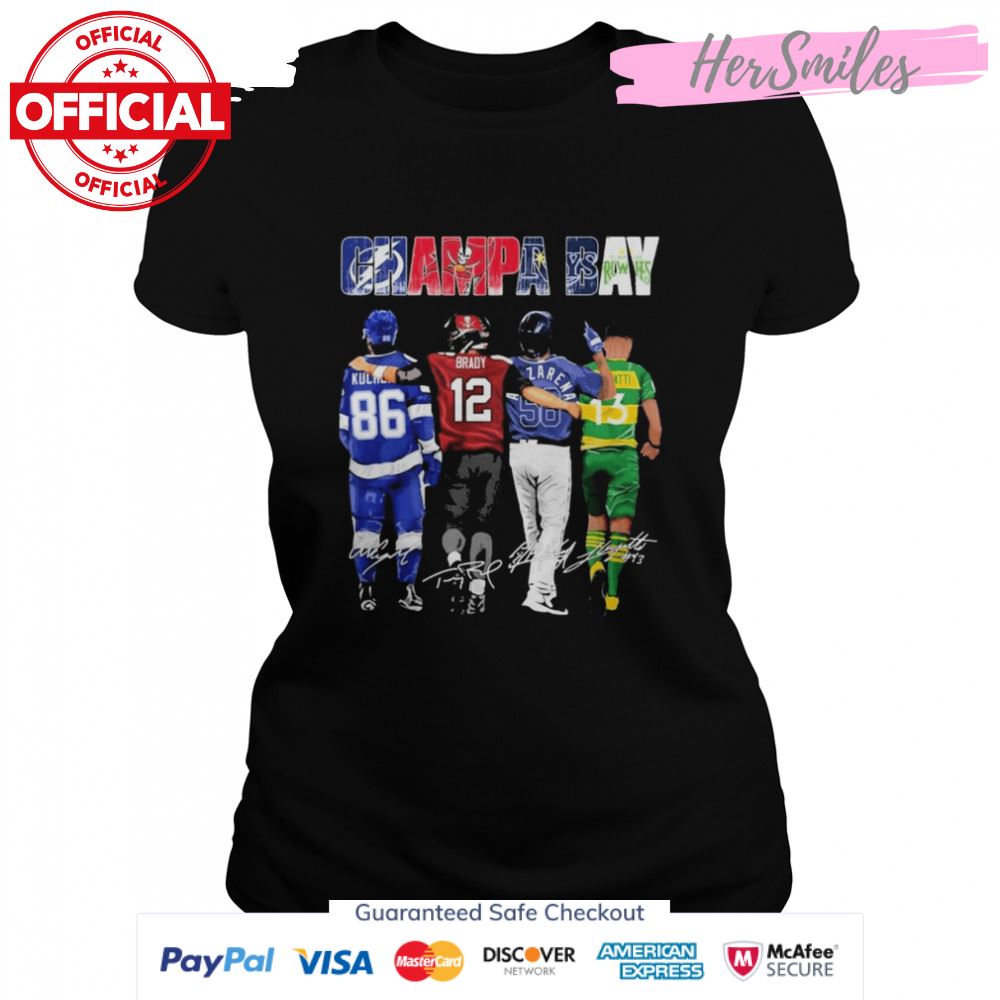 Champa Bay Sports Teams Signatures Shirt